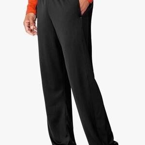 Hanes Mens Pants Black Sport Xtemp Workout Training Pockets Loose Straight Small